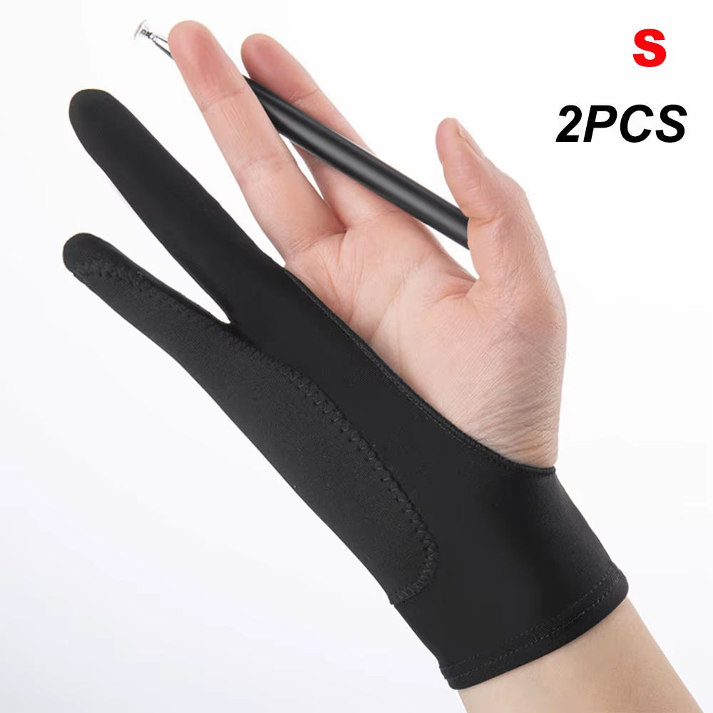 Anti-Touch Two-Finger Hand Painting Gloves Oil Painting Art Supplies Tablet Digital Board Screen Touch Drawing Anti-Fouling