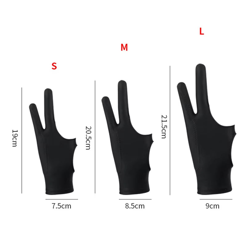 Anti-Touch Two-Finger Hand Painting Gloves Oil Painting Art Supplies Tablet Digital Board Screen Touch Drawing Anti-Fouling