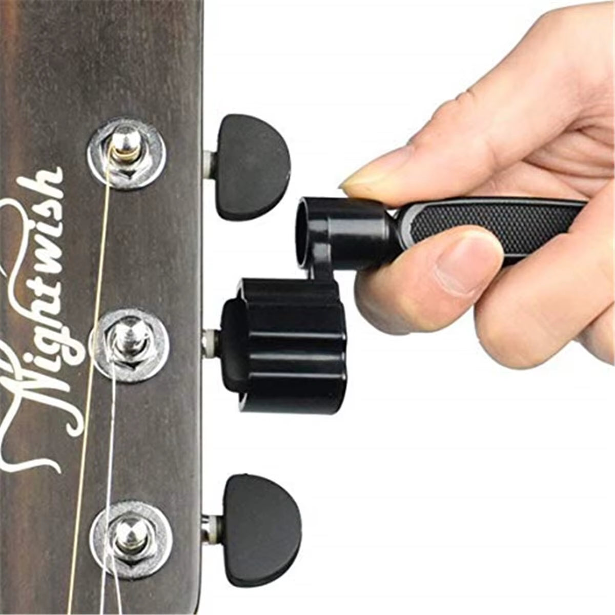 Guitar String Winder String Cutter Bridge Pin Puller 3 in 1String Peg Winder Guitar Repair Tool Black